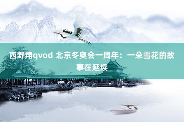 西野翔qvod 北京冬奥会一周年:一朵雪花的故事在延续