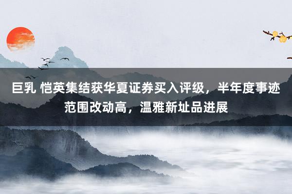 巨乳 恺英集结获华夏证券买入评级,半年度事迹范围改动高,温雅新址品进展